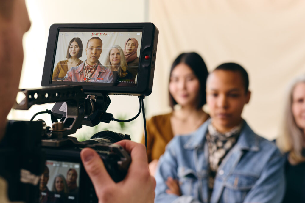 Stock Photo of Videographer Filming